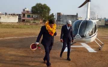 Groom Came by Helicopter for Bride Vidai in Gangapur City